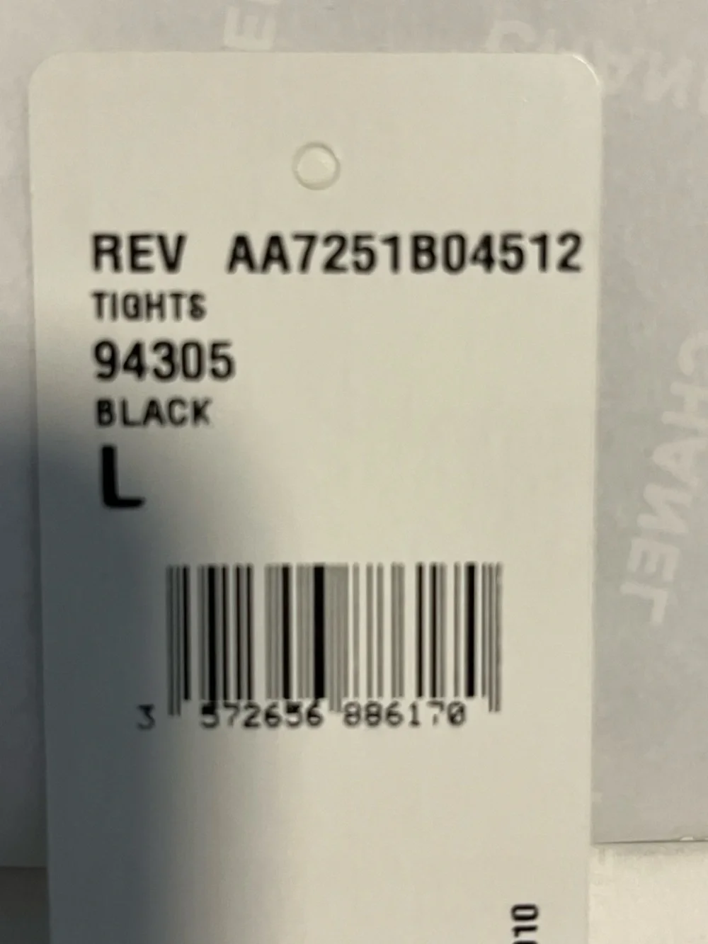 CHANEL Black Logo Sheer Tights with Monogram - Picture 2 of 6